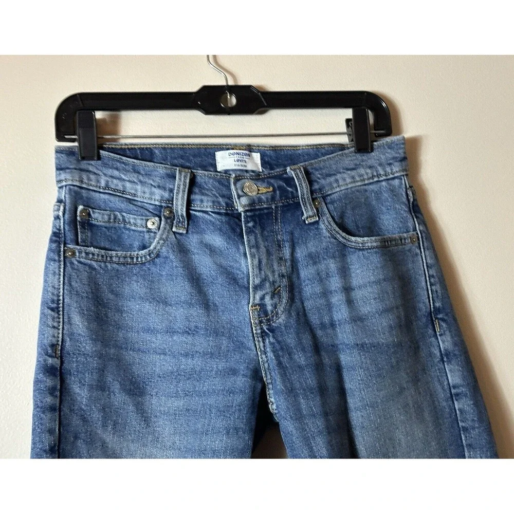 DENIZEN Levi's Jeans Mens 28x30 Blue Denim 216 Slim Straight Western Bikercore